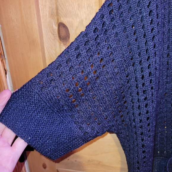 Maurices Americana Star Dolman Open Knit Cardigan Sweater Womens Size S/M - Picture 2 of 9